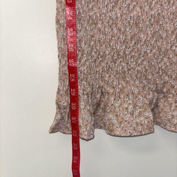 Paper Crane Floral‎ Dress Sz S Fairy Ethereal Dainty Mini NWT Milkmaid Smocked - Picture 8 of 8